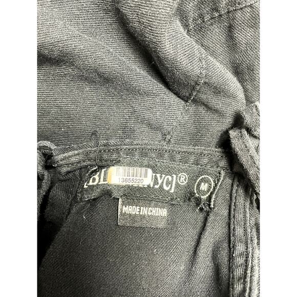 BLANK NYC Paint It Black Jumpsuit Straight Cotton Sleeveless Summer Women's M - Picture 12 of 15